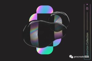 设计方案添加液态失真效果的平面素材【0525】-procreatechahua