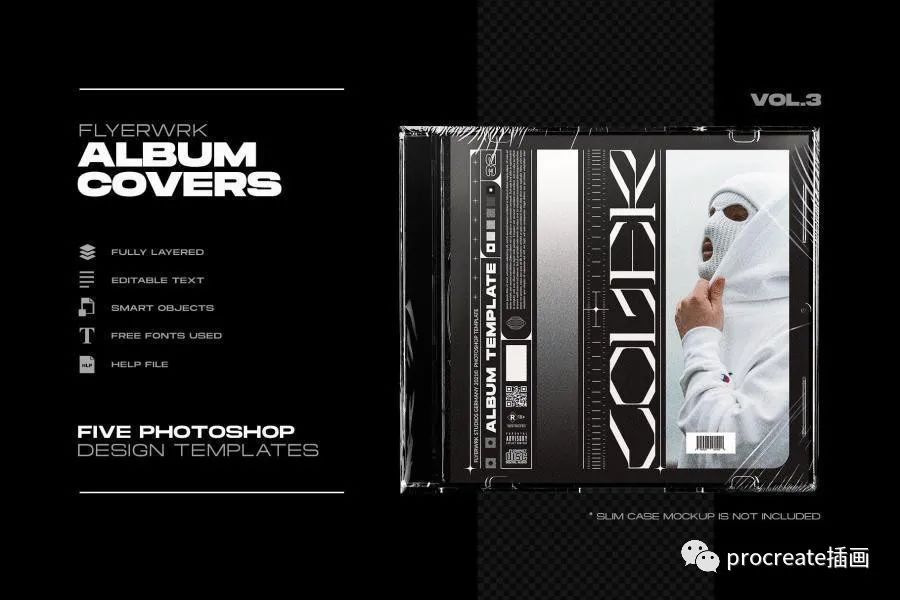 图片[4]-大胆艺术风格的音乐唱片专辑封面设计模板【0531】-procreatechahua