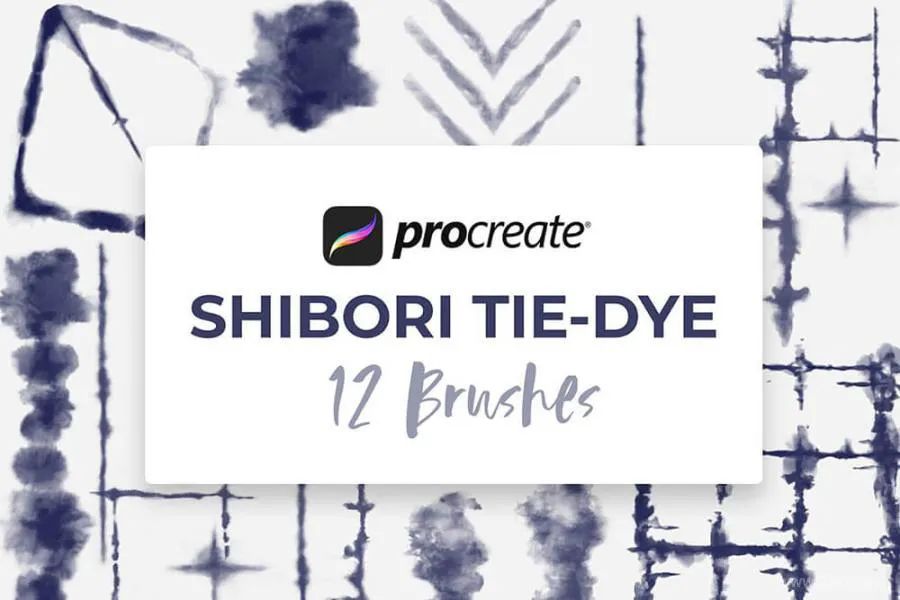 图片[4]-现代数字扎染效果的Procreate图案笔刷【0578】-procreatechahua