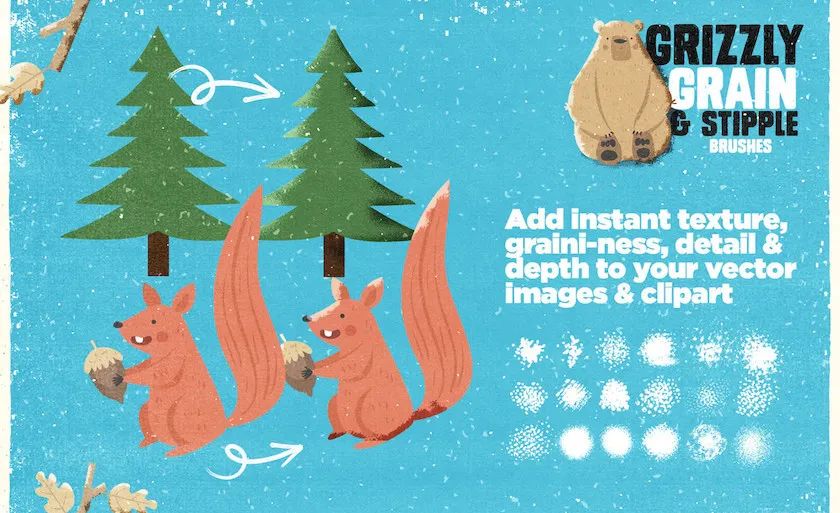 图片[4]-复古阴影纹理效果粗糙颗粒ps笔刷素材【0591】-procreatechahua