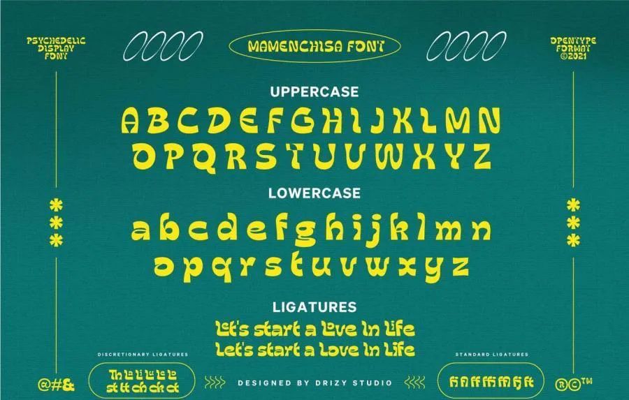 图片[4]-漂亮独特的迷幻风格的英文无衬线字体【0614】-procreatechahua