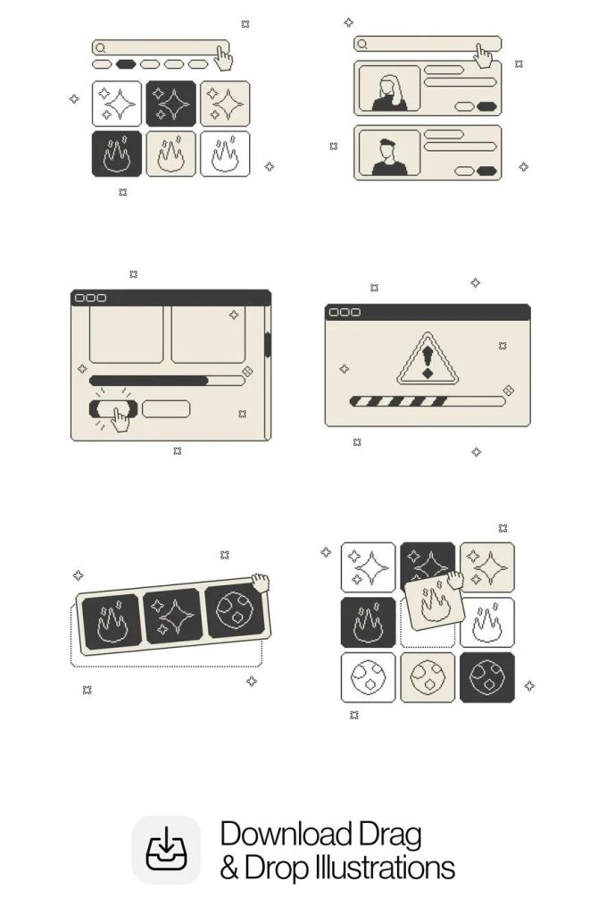 图片[4]-像素艺术风格的拖放动画插画素材【0648】-procreatechahua