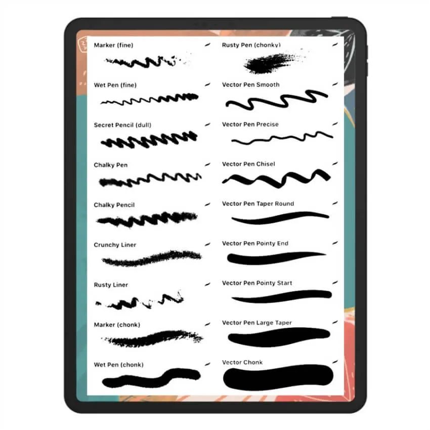 图片[4]-18款适合儿童绘本插画纹理procreate笔刷【0663】-procreatechahua