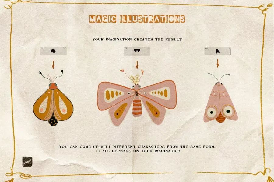 图片[4]-100+款魔幻图案和复古纹理的procreate笔刷【0676】-procreatechahua