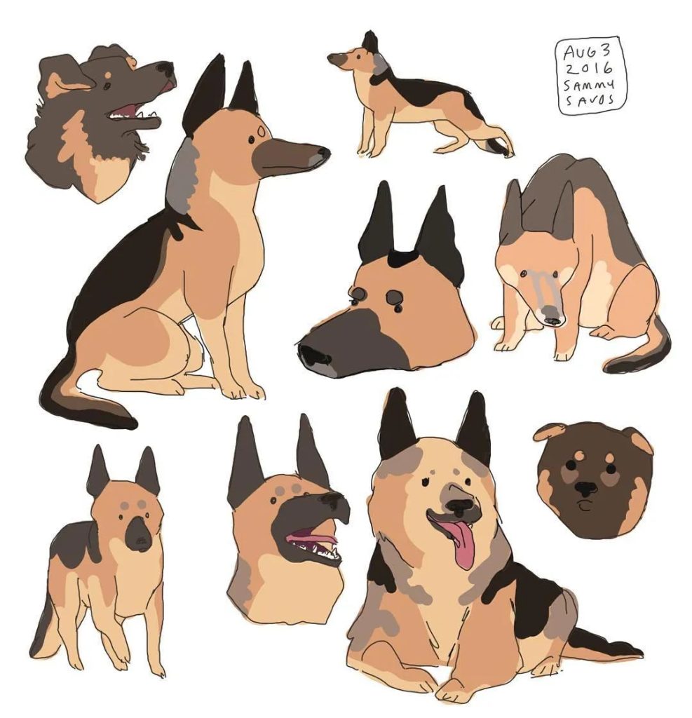 图片[3]-可爱小动物简笔画插画素材集参考【0690】-procreatechahua