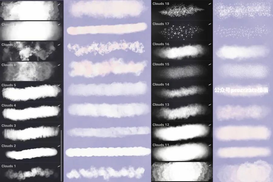 图片[4]-自然真实和抽象的procreate云朵图案笔刷【0698】-procreatechahua