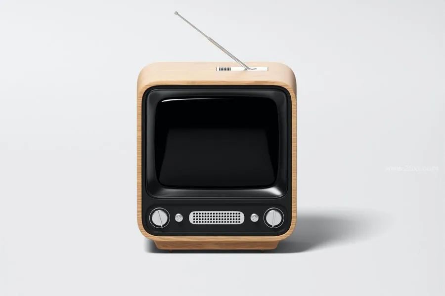 图片[4]-复古的老式CRT电视机psd样机素材【0712】-procreatechahua
