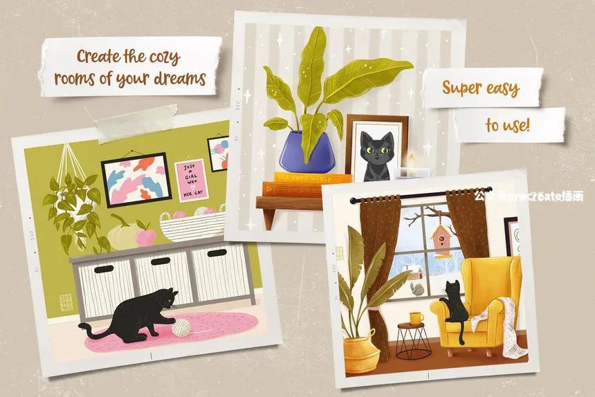 图片[4]-适用于室内软装设计的Procreate图案笔刷【0713】-procreatechahua