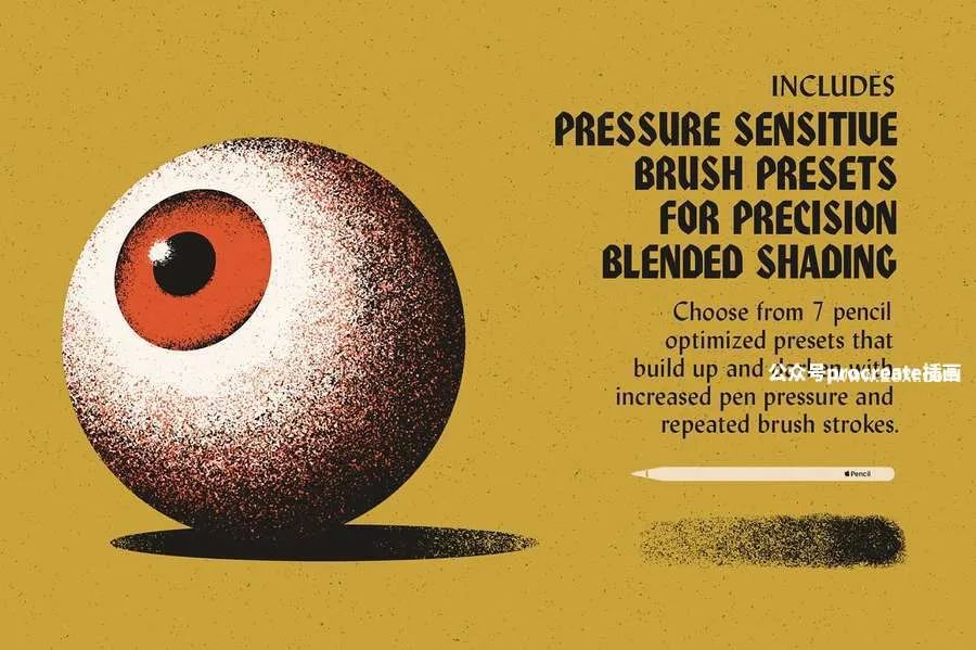 图片[4]-木版画沙砾粉尘阴影细节颗粒感纹理笔刷【0748】-procreatechahua