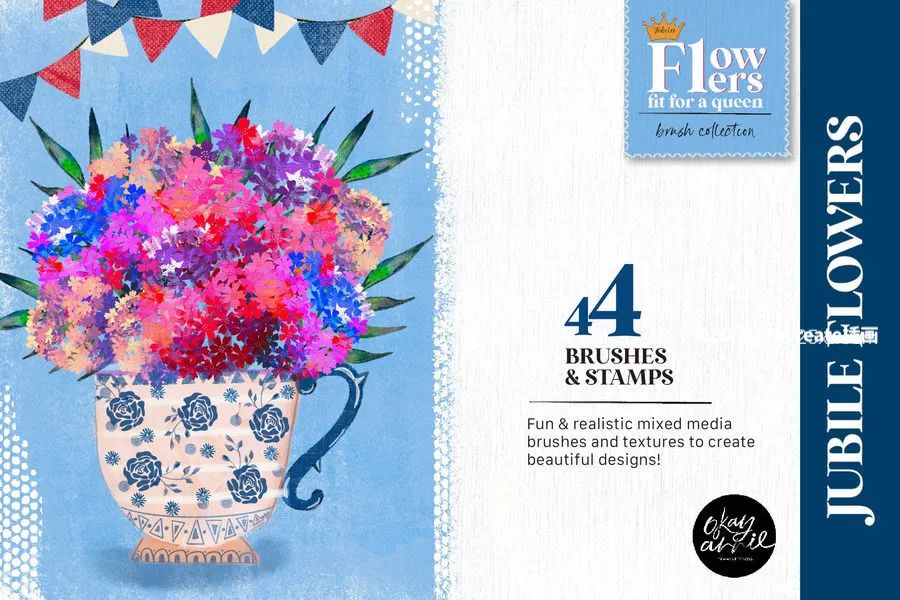 图片[4]-大胆笔触真实油画质感的花卉图案Procreate笔刷【0768】-procreatechahua