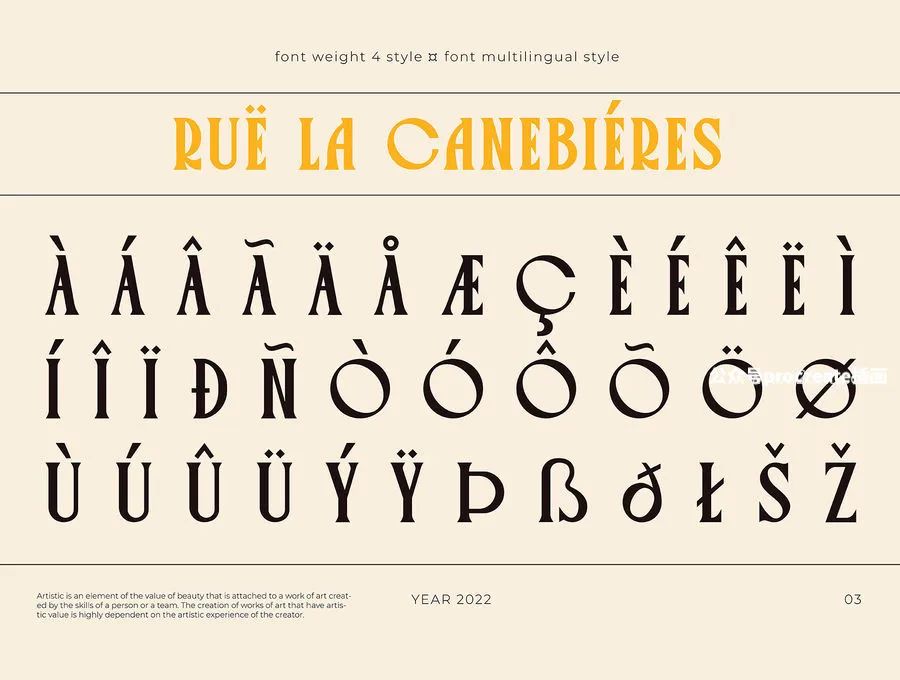 图片[4]-复古典雅的创意标题圆形衬线英文字体【0774】-procreatechahua