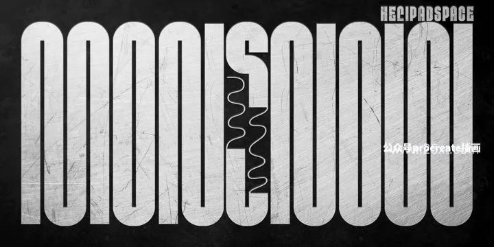 图片[3]-2款时尚真实的粗线条压缩竖长效果的英文无衬线字体【0776】-procreatechahua