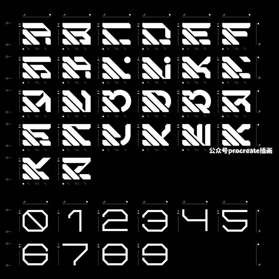 图片[4]-未来主义机甲机器形状的英文装饰字体【0809】-procreatechahua