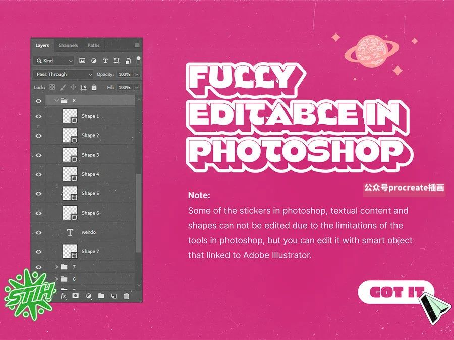 图片[4]-fancy花式Y2K风格的插画Stickers贴纸图形素材集合包【0816】-procreatechahua