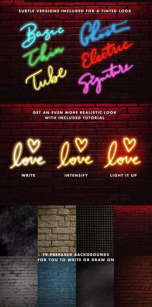 图片[4]-16款霓虹灯发光procreate笔刷【008】-procreatechahua