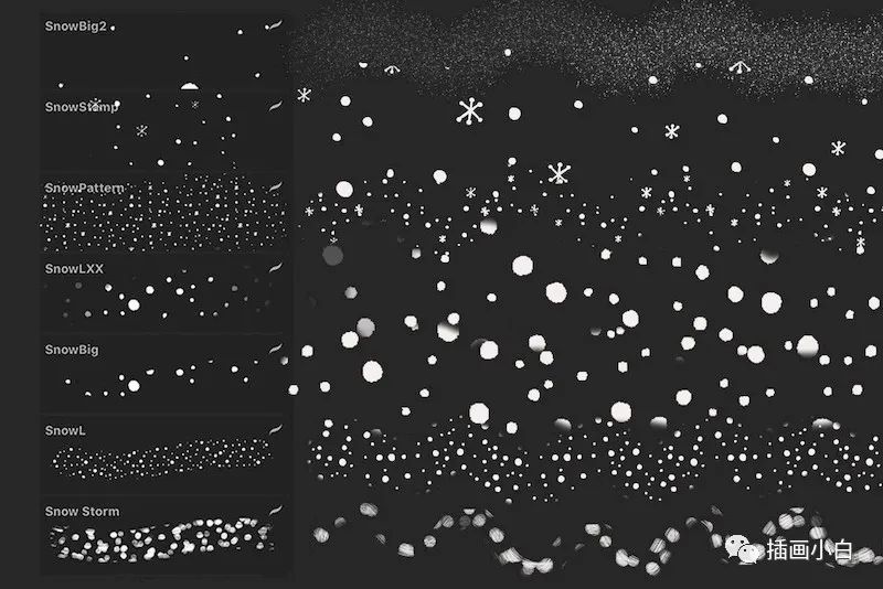图片[4]-用于Procreate的雪花效果笔刷【0103】-procreatechahua