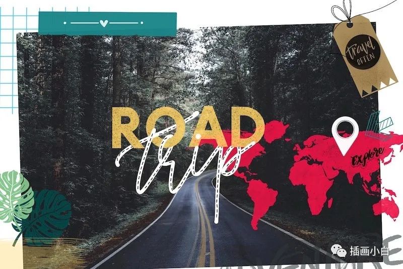 图片[3]-旅行主题印章图案procreate笔刷【0105】-procreatechahua