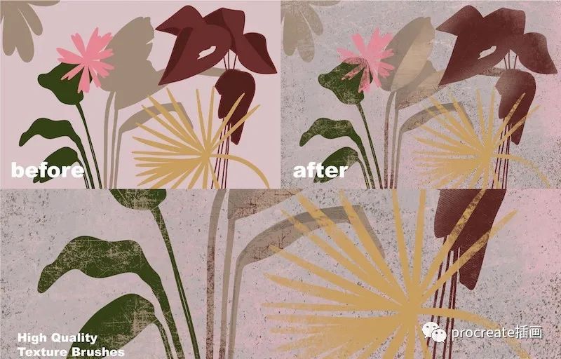 图片[4]-16款复古褶皱做旧纹理效果的Procreate笔刷【0131】-procreatechahua