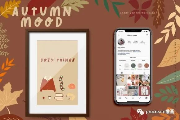图片[1]-秋天的心情艺术插画素材集【0351】-procreatechahua