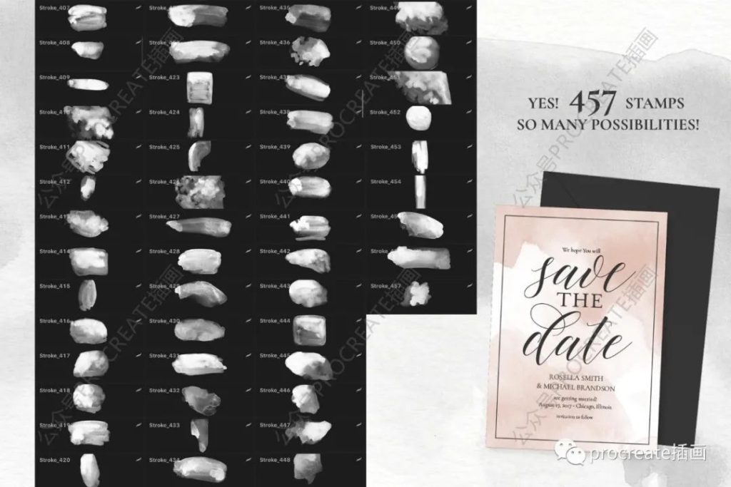 图片[1]-457款水彩印章procreate笔刷【0364】-procreatechahua