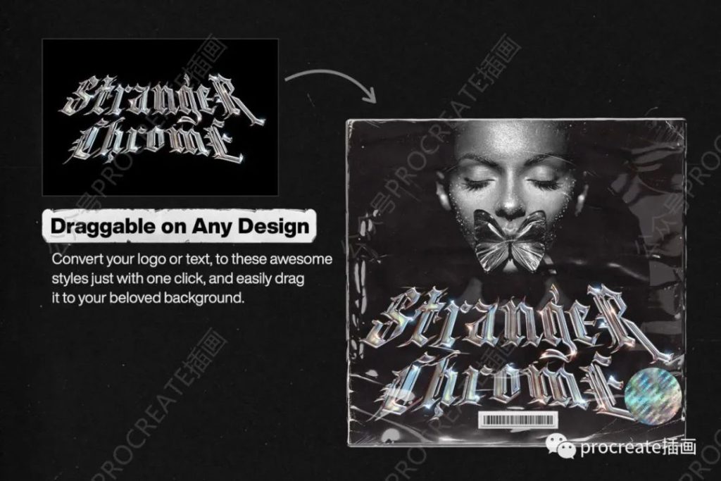 图片[1]-10款金属镀铬文字效果ps图层样式【0365】-procreatechahua