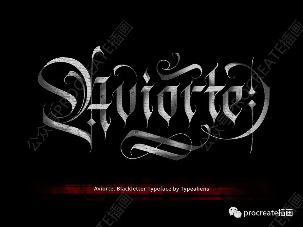 图片[1]-17世纪哥特式优雅艺术感黑体花体衬线英文字体【0398】-procreatechahua