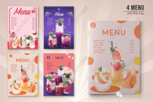 30种混合水果汽水水彩插画集【0406】-procreatechahua