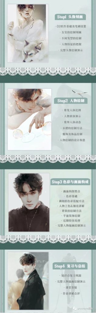 图片[1]-水墨唯美人物插画教程【0418】-procreatechahua