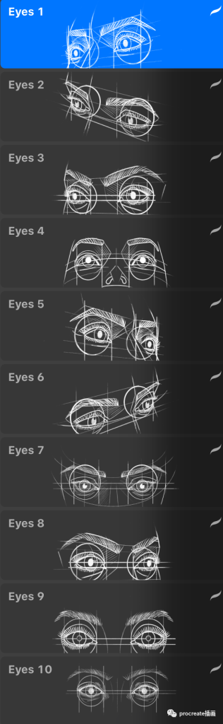 图片[6]-3000+张全网眼睛技法教程图片（包含P站画师）+5套54款眼睛辅助procreate笔刷【0138】-procreatechahua