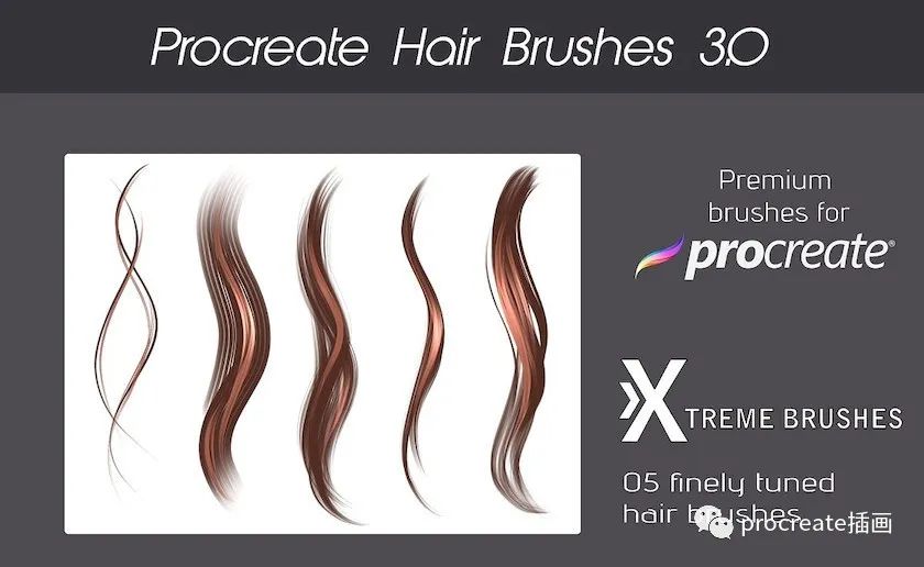 图片[5]-一套逼真的动漫人物Procreate头发笔刷【0159】-procreatechahua