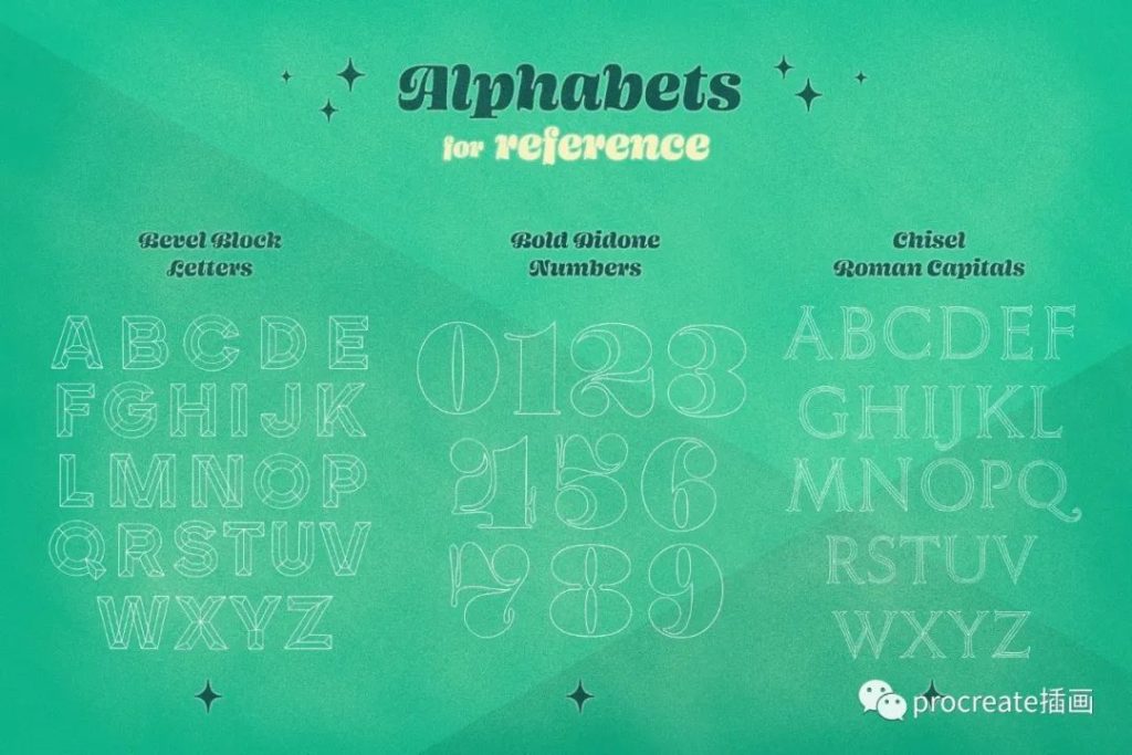 图片[5]-procreate3D字母笔刷包（笔刷+色卡+纹理纸）【0214】-procreatechahua