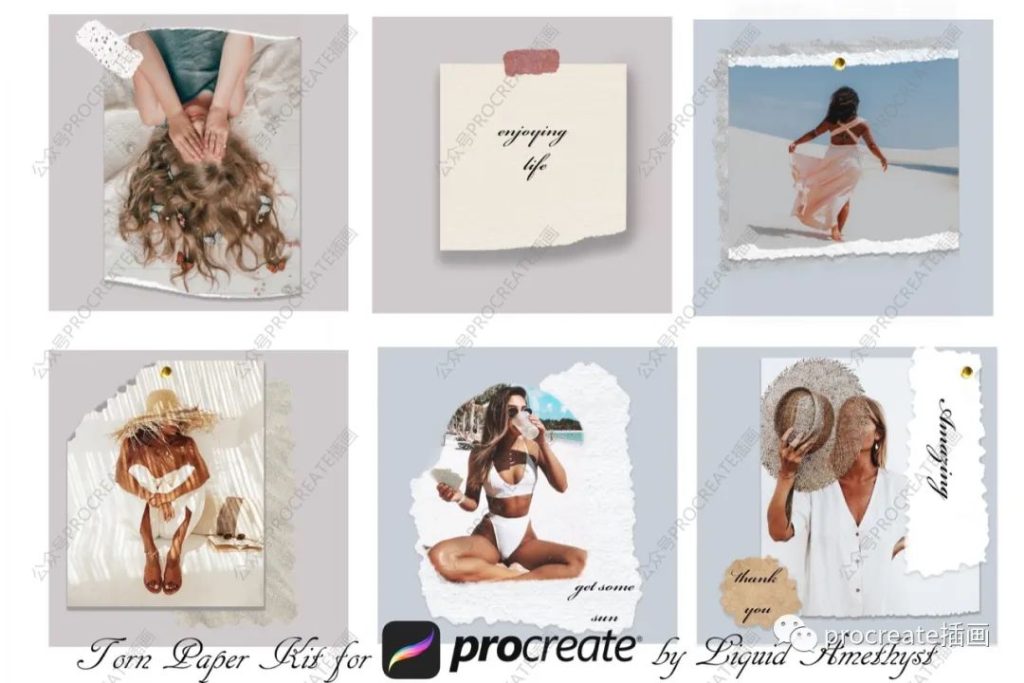 图片[5]-撕纸纹理Procreate笔刷套装【0272】-procreatechahua