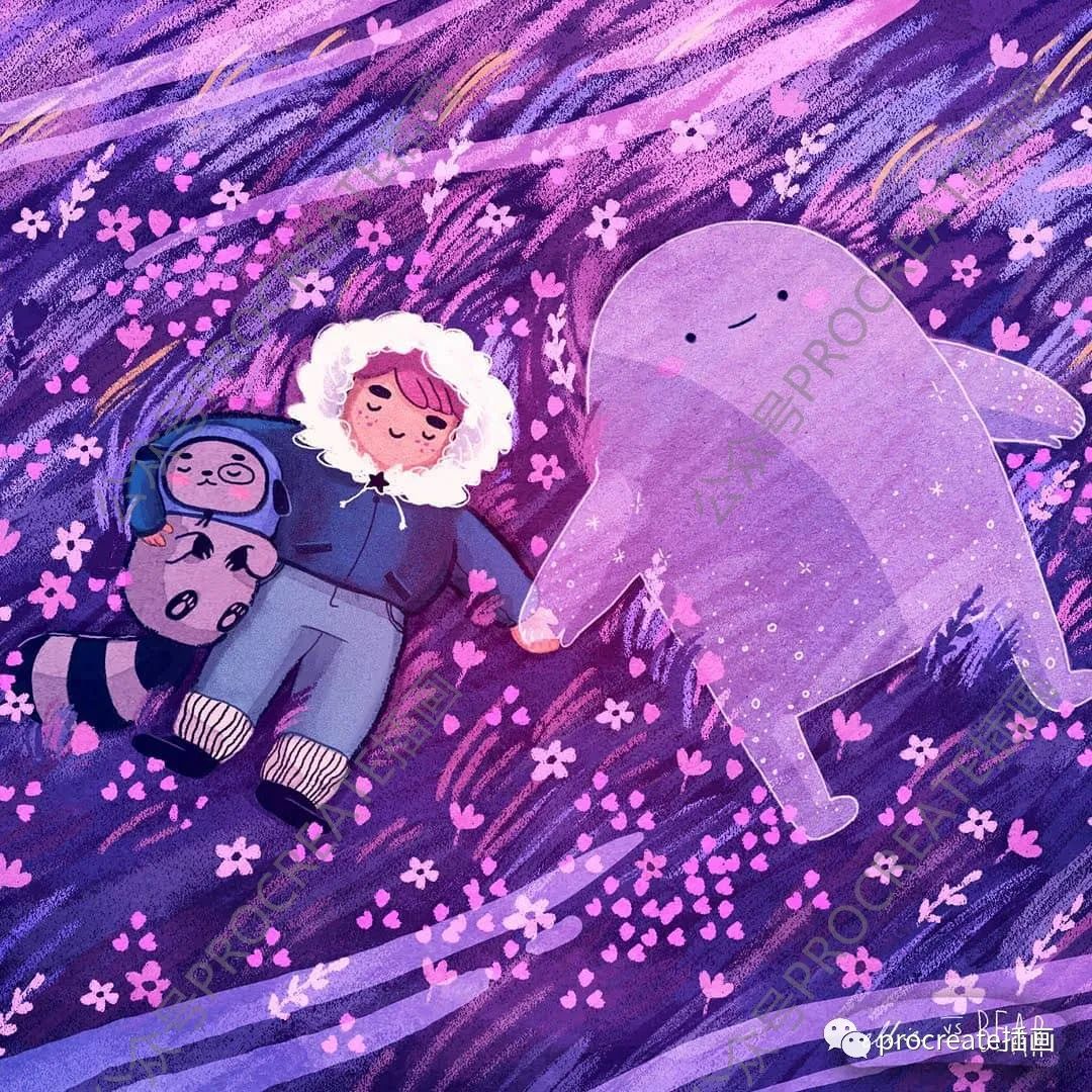 儿童精灵插画集（300+张）+干介质专业木炭和粉笔procreate笔刷38枚【0322】-procreatechahua