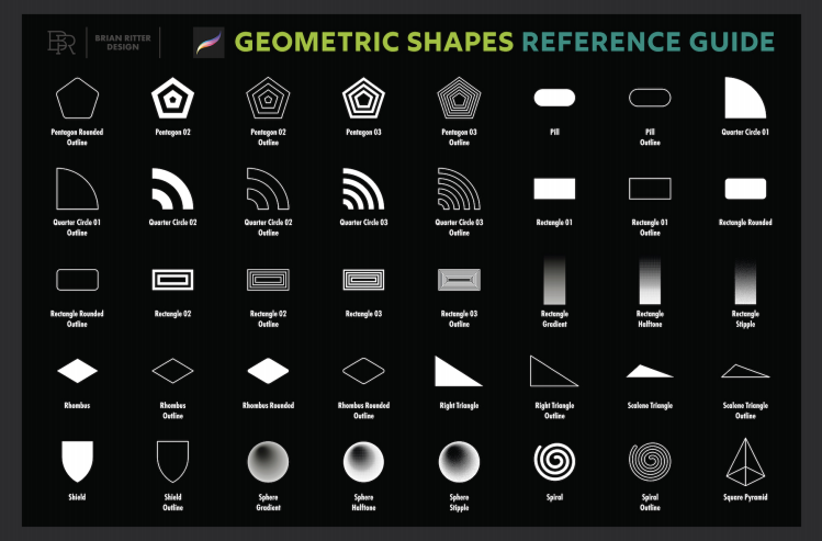 图片[5]-200个简洁的几何线条图形图案procreate笔刷【0570】-procreatechahua