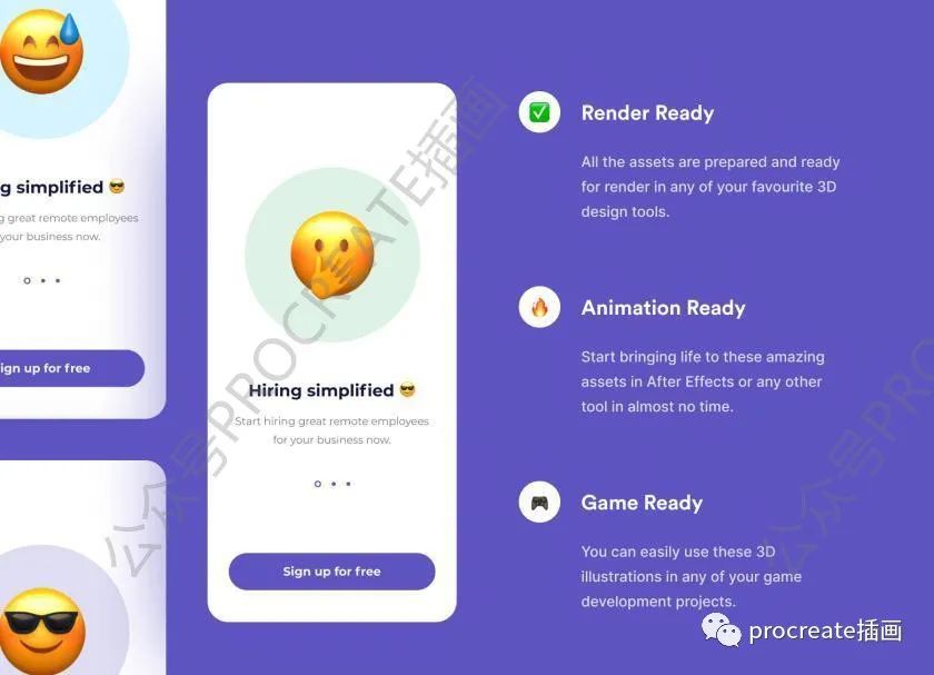 图片[5]-卡通风格的手机聊天emoji表情符号图标3D模型包【0420】-procreatechahua