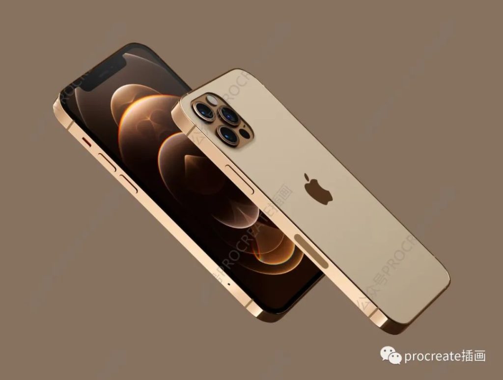 图片[5]-blender格式的金色iPhone 12 pro手机3d模型【0423】-procreatechahua
