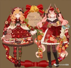 麻手上下插画集线稿146p+线稿164p+涂鸦本50p【0438】-procreatechahua