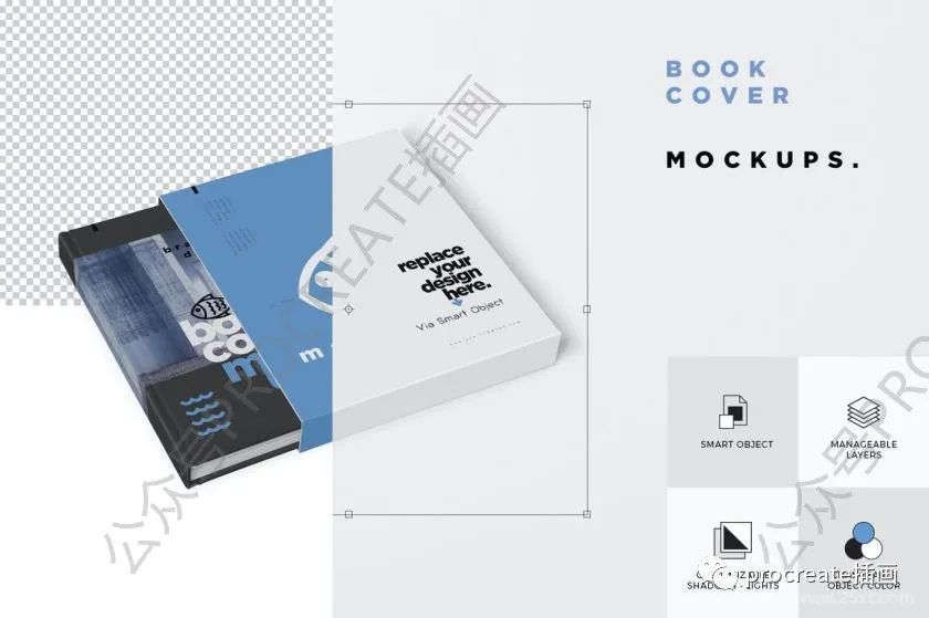 图片[5]-精装书籍封面及书壳包装设计展示PSD样机素材【0465】-procreatechahua