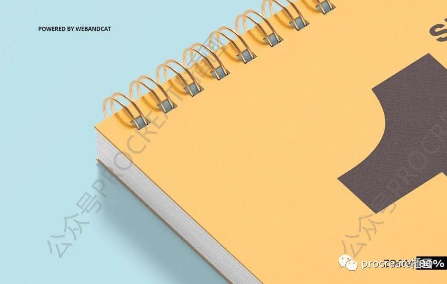 图片[5]-简约风格的线圈记事本笔记本psd样机素材【0470】-procreatechahua