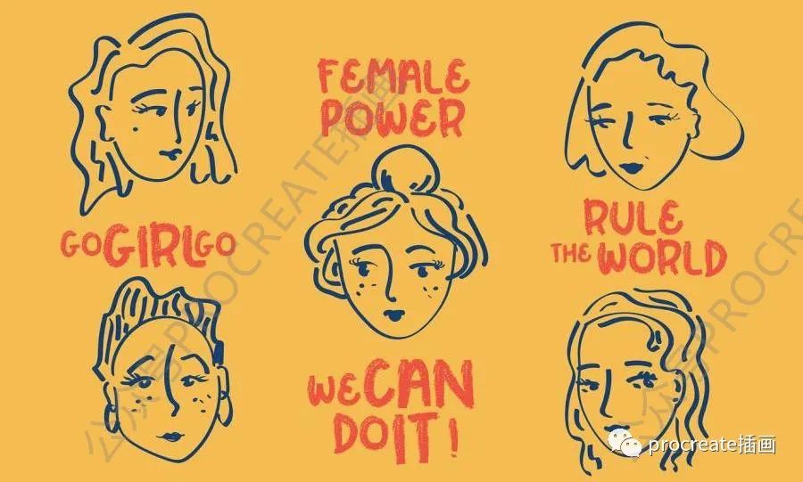 图片[5]-手绘涂鸦风格的富有想象力的彩色矢量插画素材【0492】-procreatechahua