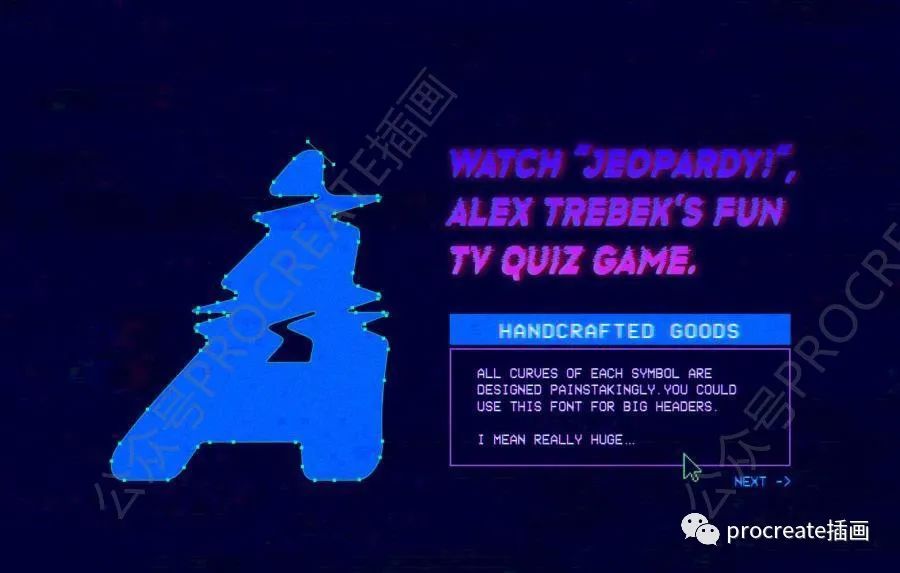 图片[5]-故障毛刺风格的无衬线大写英文字体【0495】-procreatechahua