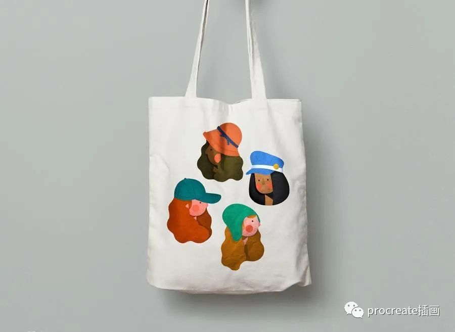 图片[5]-戴帽子的女性人物头像的妇女节矢量插画素材【0500】-procreatechahua