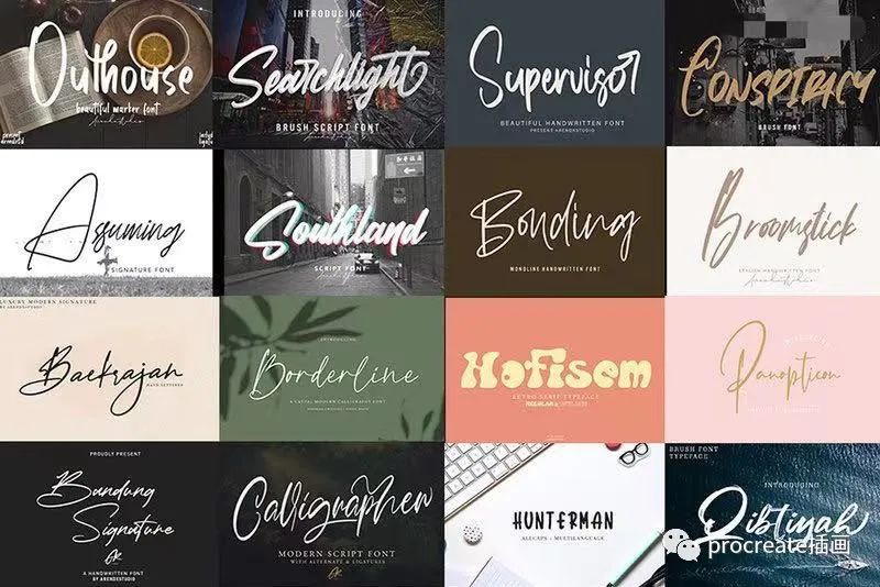 图片[5]-210款漂亮的英文字体素材打包大集合【0523】-procreatechahua