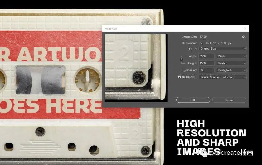 图片[5]-复古风格的磁带录音带设计展示psd样机素材【0541】-procreatechahua