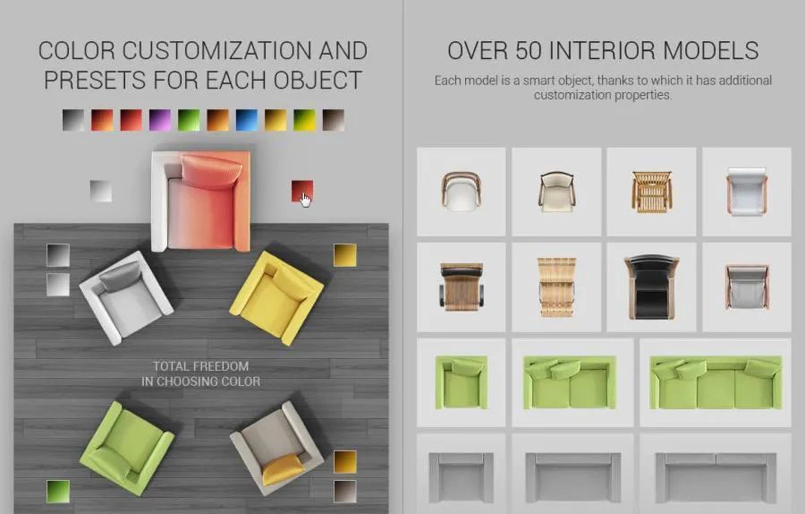 图片[5]-快速生成室内设计2d平面效果图的PS动作【0553】-procreatechahua