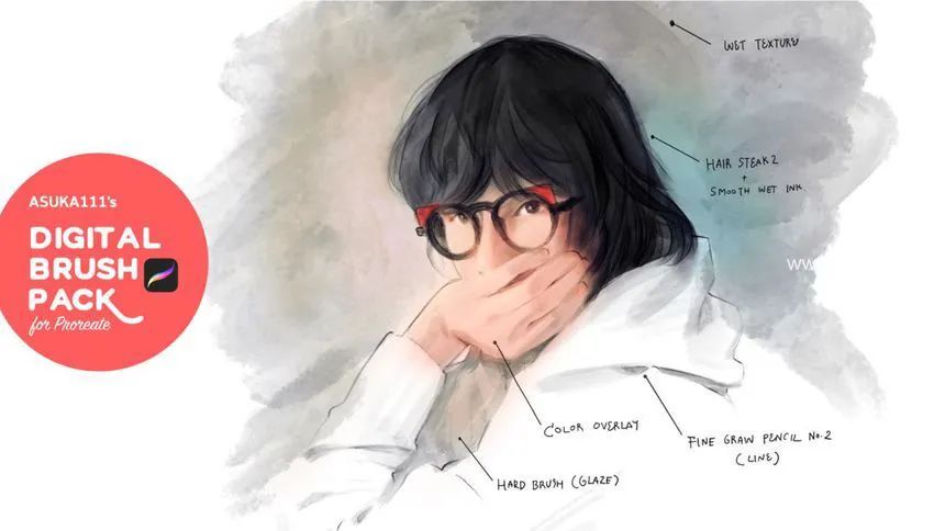 图片[5]-卡通漫画的水墨/自然/绘画/常用Procreate笔刷【0568】-procreatechahua