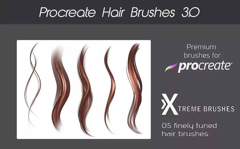 图片[5]-18款逼真的动漫人物Procreate头发笔刷【0051】-procreatechahua