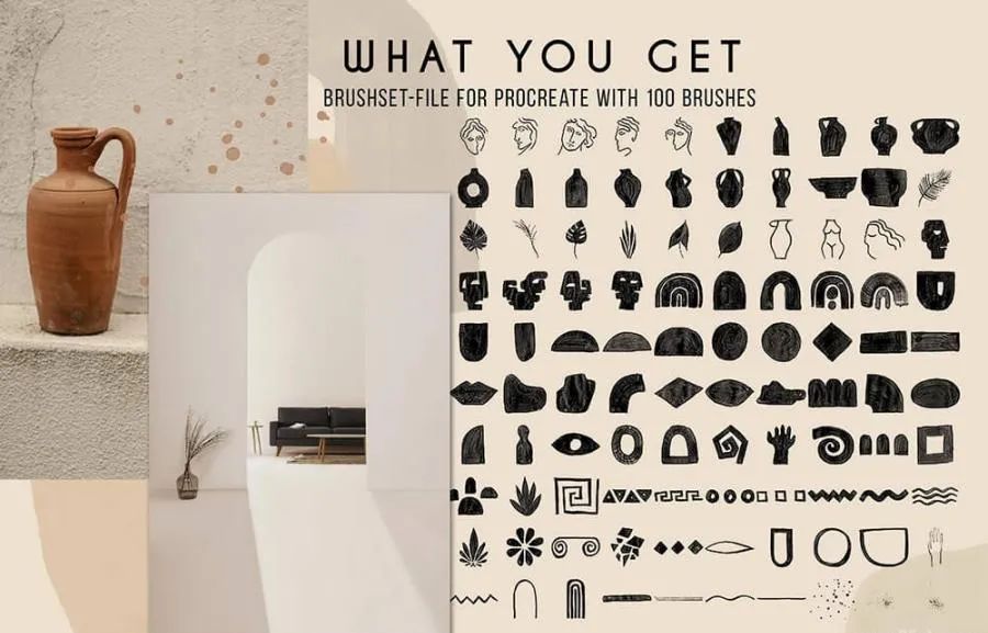 图片[5]-水彩艺术几何装饰图案procreate笔刷【0586】-procreatechahua