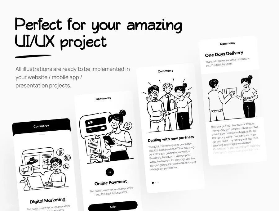 图片[5]-手绘风格的电商主题人物矢量插画素材【0628】-procreatechahua