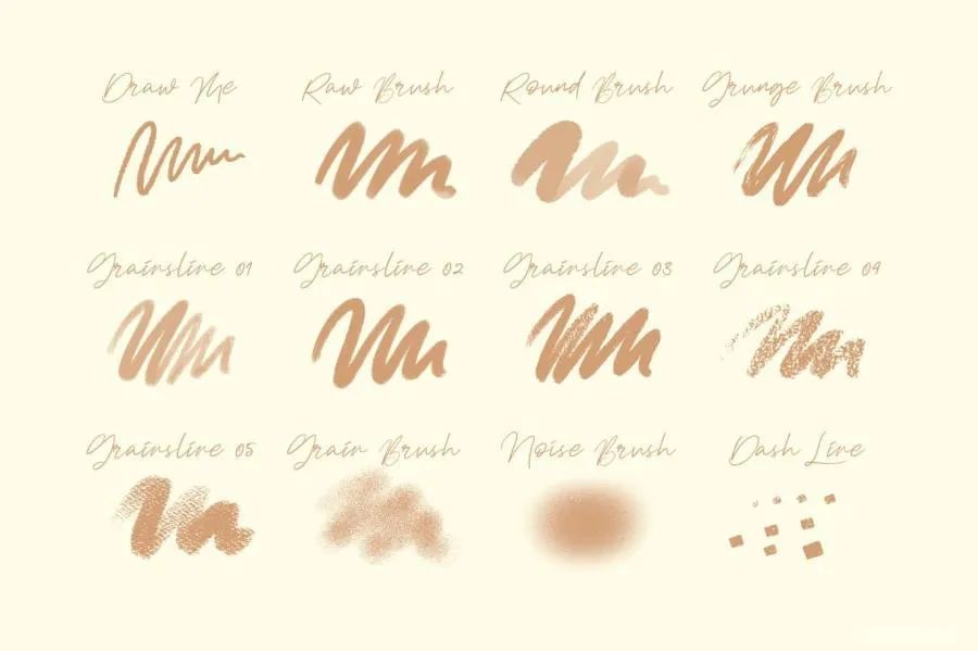 图片[5]-15款儿童插画创作的procreate纹理笔刷和色卡【0672】-procreatechahua